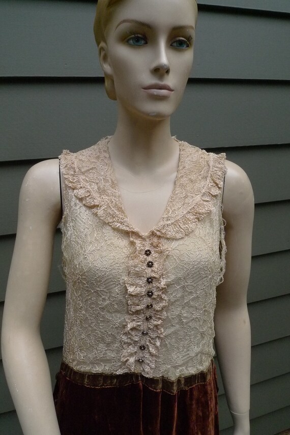 Edwardian Amazing Two Piece Velvet Edwardian Dres… - image 3