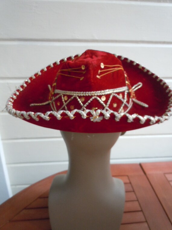 Size 7 ** Great 1960s-70s Fancy Mohair Velvet Mex… - image 3