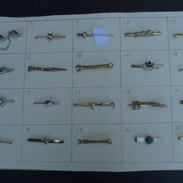 Older Vintage Tie Bars (One Low Price for Each - Pay Shipping Only For One) ** Lot 13