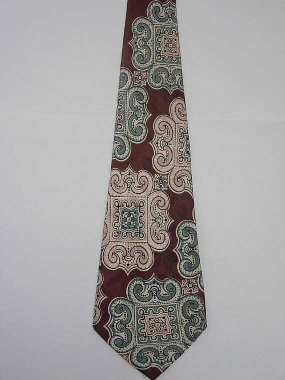 Gorgeous 1930s Satin Rayon Bold Silk Tie - image 1