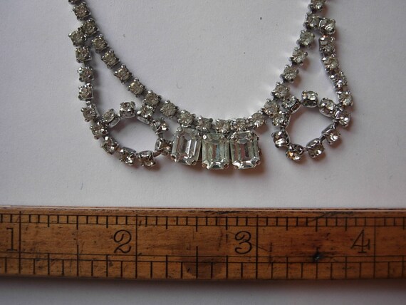 Attractive 1950s-60s Rhinestone Necklace - image 1