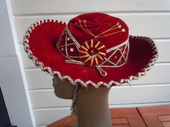 Size 7 ** Great 1960s-70s Fancy Mohair Velvet Mex… - image 4