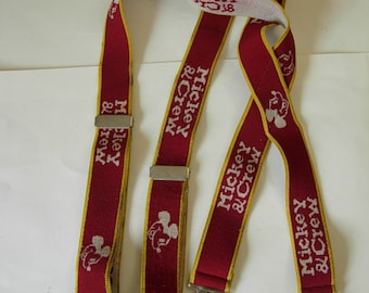 Rare 1950s Mickey Mouse Boy's Suspenders / Braces