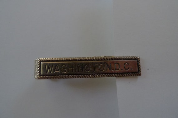 Gold 1950s Washington, D.C. Tie Bar