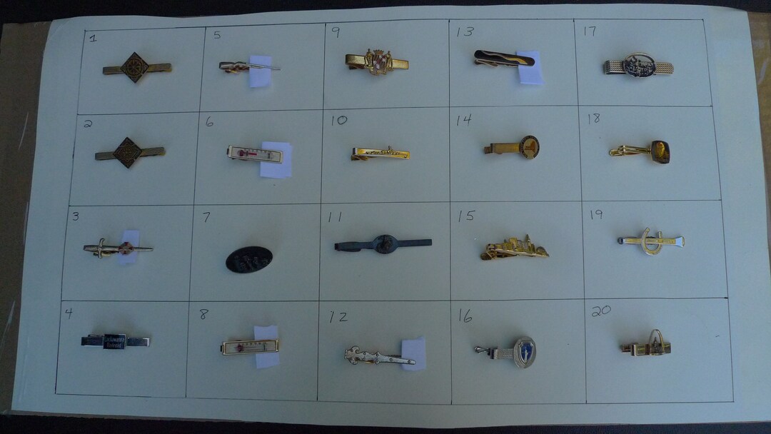 Older Vintage Tie Bars one Low Price for Each Pay Shipping Only for One