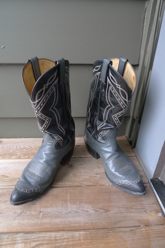 Size 11 * 1970s-80s Incredible Two Tone Cowboy Boo