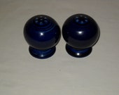 Homer Laughlin Cobalt Blue Fiesta Salt Pepper Shakers