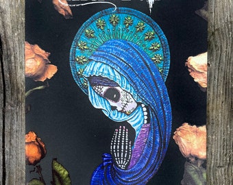 Muertify art print praying Mary