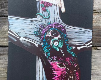 Muertify art print deer Jezus