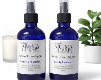 Essential Oil Room & Linen Spray | Natural Home Fragrance | Deep Night Orchard or Lovely Lavender | Vegan Aromatherapy Spray