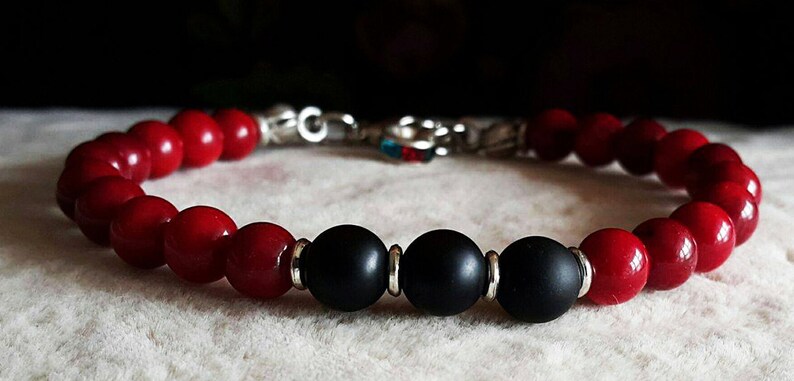 Men/'s Bracelet,Red coral charm.Yoga Jewelry,Wrist Mala Beads,Healing,Calming,Positive Energy,Love,Friendship,dainty bracelet,wealth bracelet