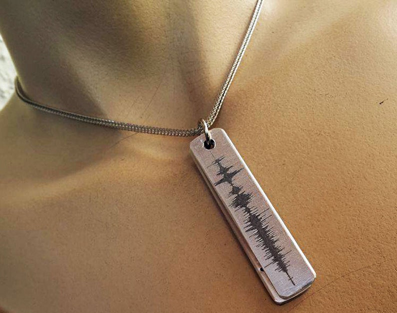 Soundwave Necklace Personalize Soundwave Necklace Chain Necklace Men/'s Chain Necklace Womens Necklace feel Manual