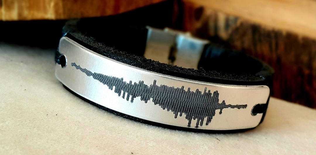 FAST SHIPPING Laser Engraving /sound Waves Customized Bracelet Etsy