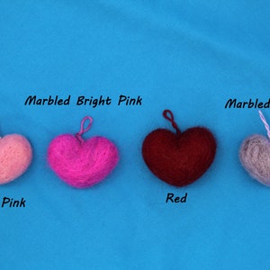 Hanging Felted Wool Hearts