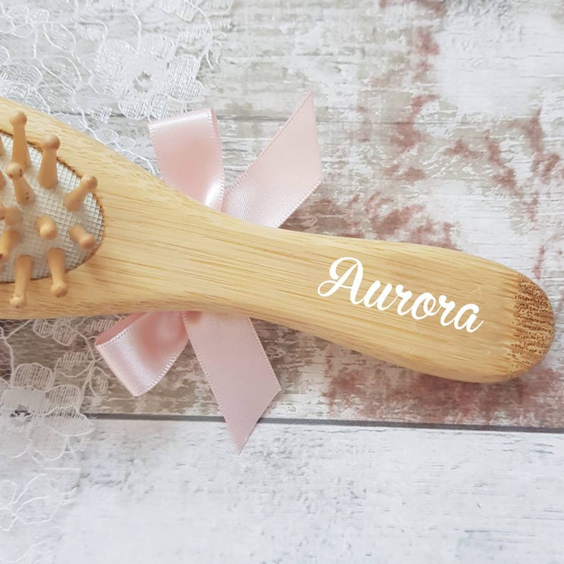 Flower girl gift, bridesmaids gifts, bridal party gifts, personalised brush, flower girl proposal, gift for girl, ask bridesmaid gift image 2