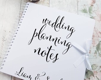 personalised wedding planner, wedding planning book, wedding binder, bridal organiser, personalised keep sake book, gift for bride to be