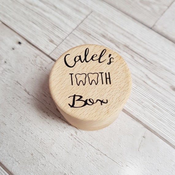 Keepsake baby tooth Tooth Fairy wooden Box trinket box