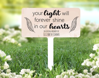 Estaca de placa conmemorativa, placa de tumba, decoración de tumba para cementerio, adorno de recuerdo personalizado, decoraciones conmemorativas de jardín