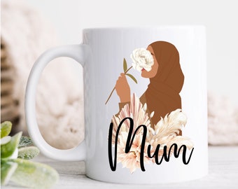 Regalo Del Día De Las Madres, Eid Regalos Para Mamá, Regalo De Mamá Musulmana, Eid Mubarak, Regalos Islámicos, Regalos Hijabi, Regalo Para Musulmanes, Taza De Nombre Personalizado
