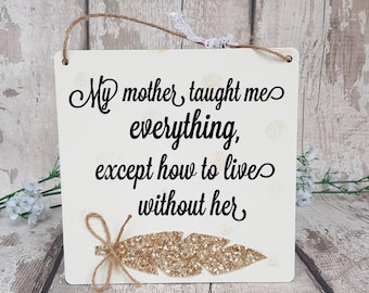 In Memory of Mum, Christmas Memorial Plaque, Bereavement Gift, Remembering Mum, Loss Of Mum, Condolence gift, Mother Memorial Plaque