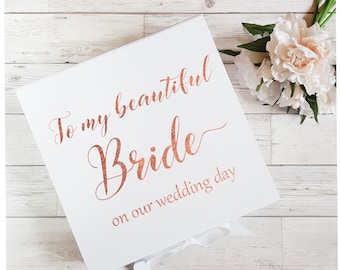 Bride gift box, gift for wife on wedding day, gifts from the groom, groom to bride gift, bride gift bag, gift for her, wife to be gift