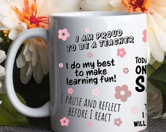 Regalos de apreciación del maestro, regalo del maestro, gracias maestro, regalo de fin de año, regalo de afirmación del maestro, taza para el maestro, regalo de amor propio