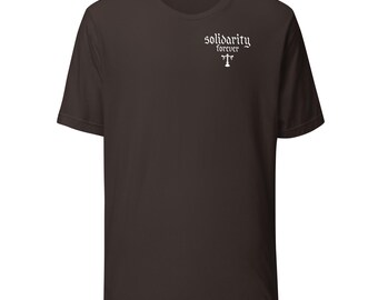 Camiseta unisex Solidaridad para siempre (Marrón)