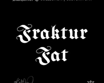 Fraktur Fat (1 estilo) - Fuente personalizada de Justified Ink