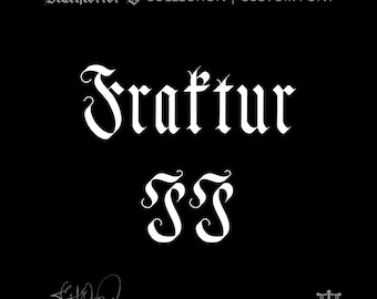 Fraktur II (1 estilo) - Fuente personalizada de Justified Ink
