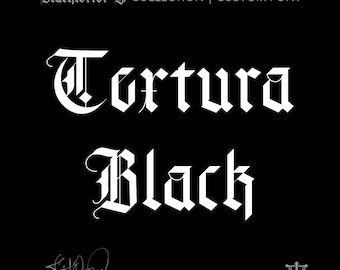 Textura Black (1 estilo) - Fuente personalizada de Justified Ink