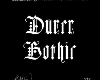 Durer Gothic (1 estilo) - Fuente personalizada de Justified Ink