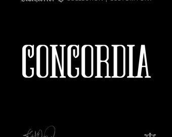 Concordia (2 Styles) - Custom Font by Justified Ink