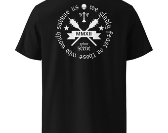 Grime Scene de algodón orgánico unisex (negro)