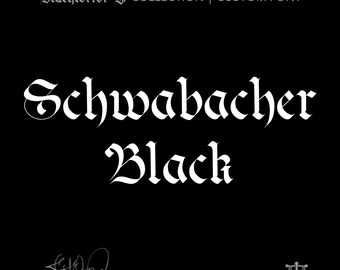Schwabacher Black (1 estilo) - Fuente personalizada de Justified Ink
