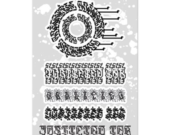 Hoja de pegatinas "Just 3" 5x8