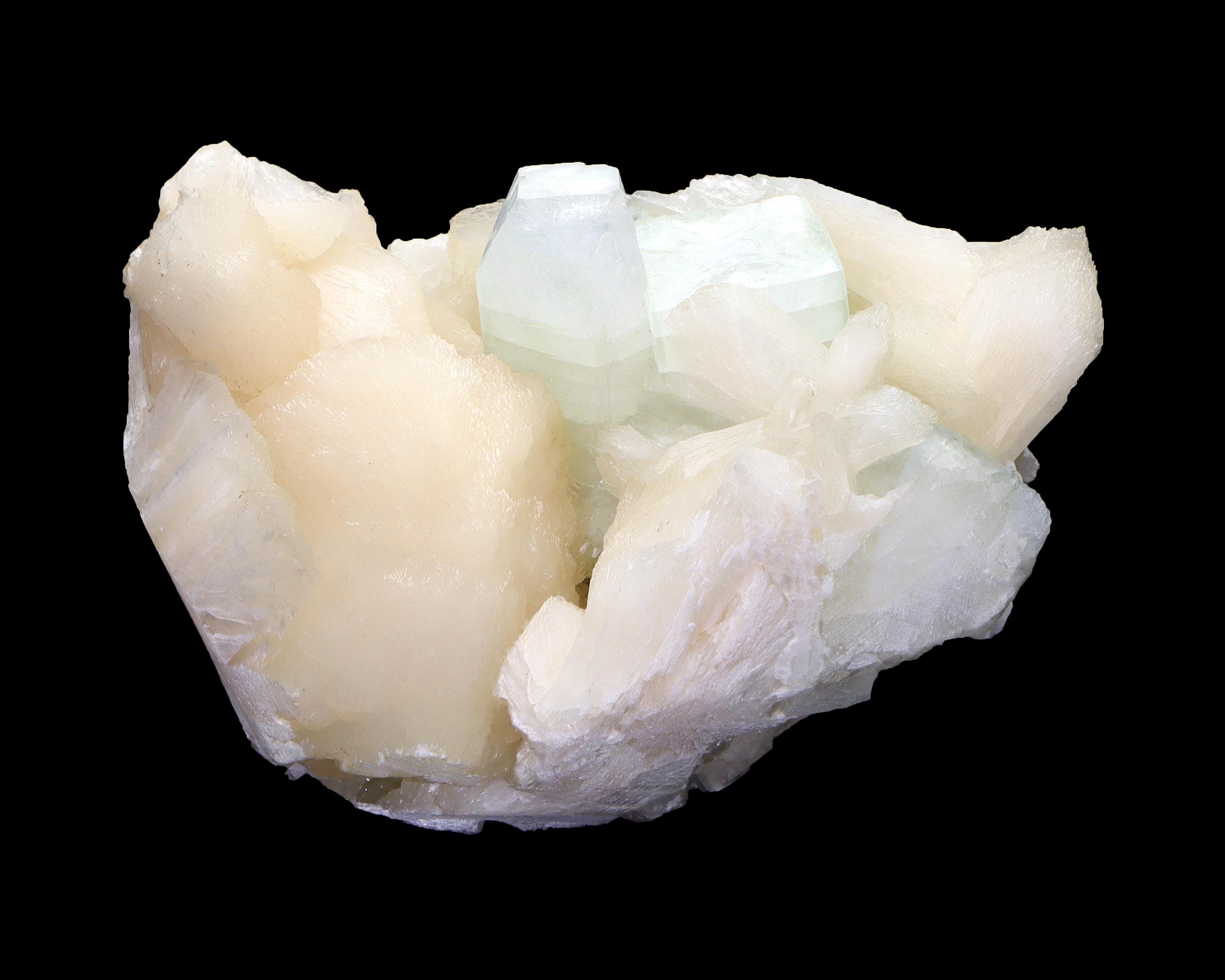 天然緑色アポフィライト スティルバイト鉱物標本 インド #M 597 - Etsy