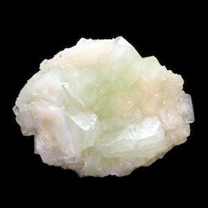 Natural green Apophyllite with Stilbite Minerals India #M 522