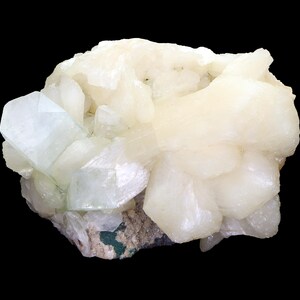 Natural green Apophyllite Stilbite Minerals specimen India #M 596