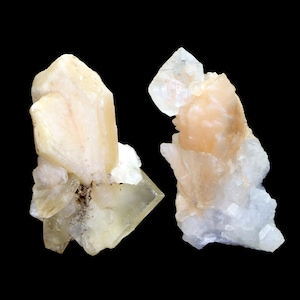 Natural Apophyllite Stilbite Minerals 2 specimen India #M 679