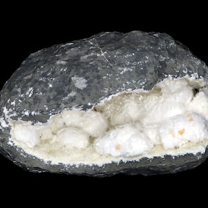 Natural OKENITE Gyrolite Quartz Minerals geode India #J 234