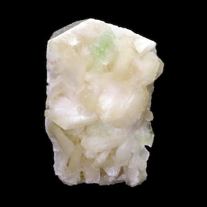Natural green Apophyllite with Stilbite Minerals specimen India #M 493