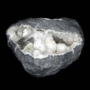 Natural OKENITE Gyrolite Laumontite Calcite Quartz Minerals geode India #J 164