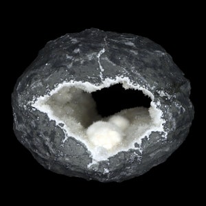 Natural OKENITE Gyrolite Quartz Minerals geode India #J 8