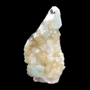 Natural green Apophyllite Stilbite Minerals specimen India #M 589