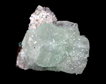 Natural green APOPHYLLITE Stilbite Heulandite Minerals India #I 818