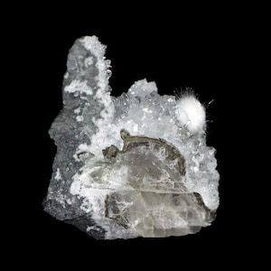 Natural Okenite Gyrolite Calcite Quartz Minerals specimen India #K 718