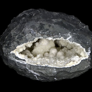 Natural OKENITE Gyrolite Lomantite Quartz Minerals geode India #J 633