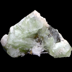 Apofilita verde natural com minerais de escolecita Índia #M 518