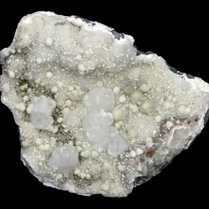Natural OKENITE Apophyllite Gyrolite Prehnite Calcite Quartz Minerals #J 1458