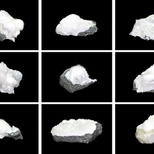 Parti Okenit med gyrolit Apofyllit Kvartsmineraler 9 exemplar Indien #M 1709